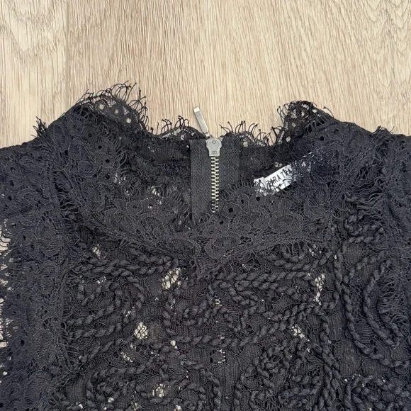 Zara Black Lace Crop Top - Picture 3 of 7